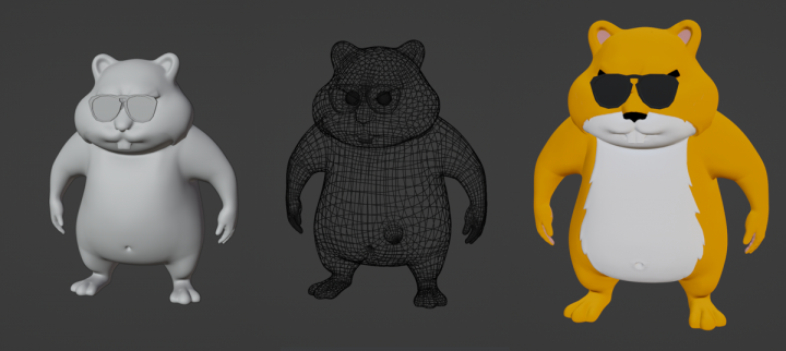 Разработка 3D модели хомяка