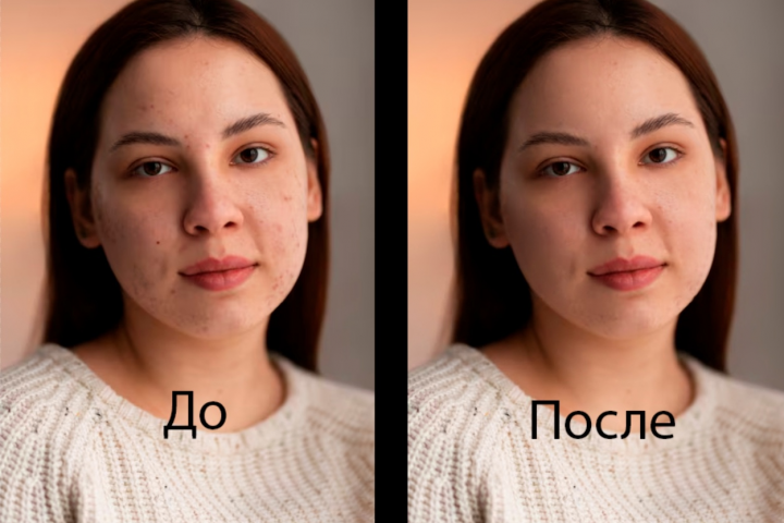 Пример ретуши