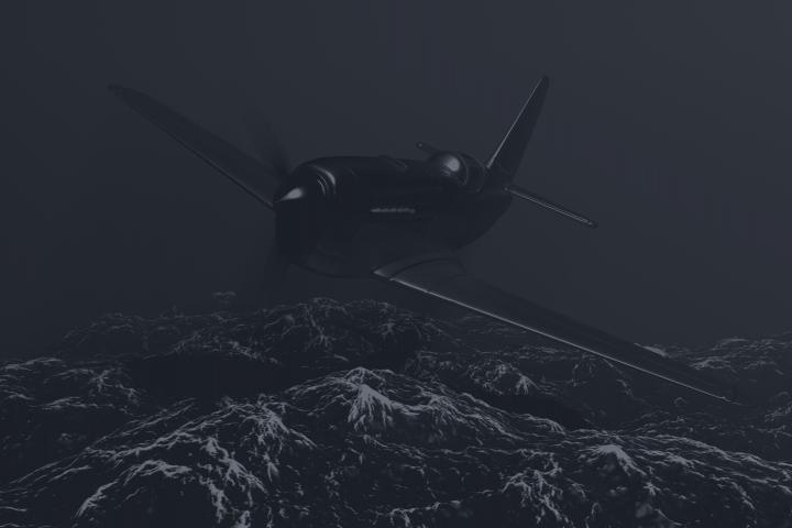 Самолёт над волнами