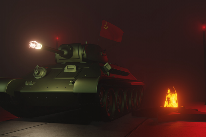 Танк "Т-34" и вечный огонь