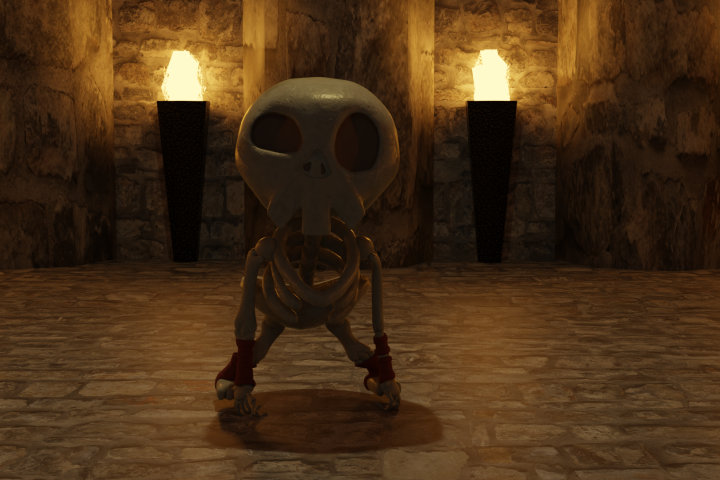 моб скелет в данже