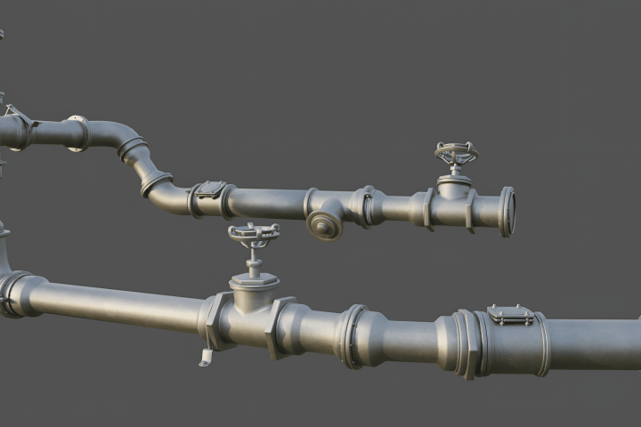 3д набор моделей труб