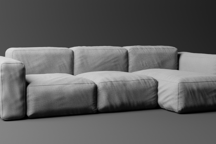 3д модель мягкого дивана