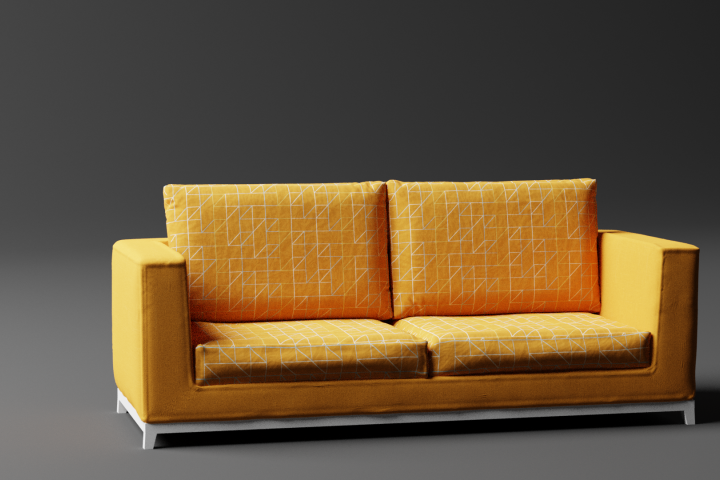 3д модель домашнего дивана