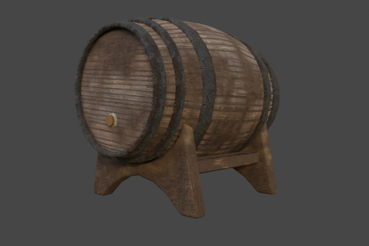3д модель бочки