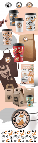 Логотип и фирменный стиль для кофейни Small Talk Coffee