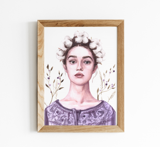 Портрет по фото на заказ в технике акварель