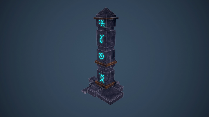 Low-Poly обелиск