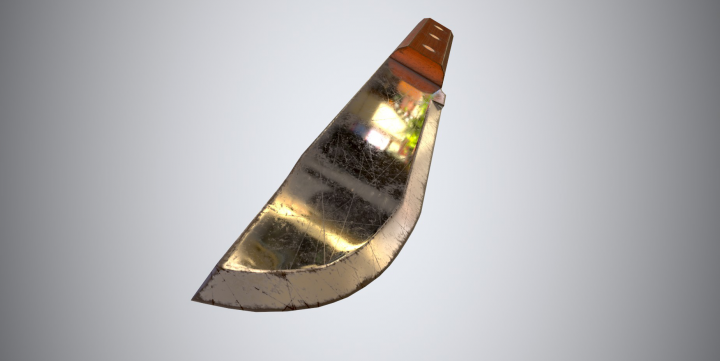 Old Scratched Kitchen Knife (Game-ready)