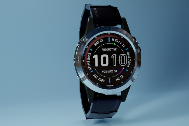 3д модель часов Garmin Fenix