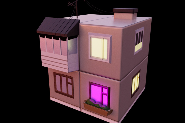 Low-poly панелька