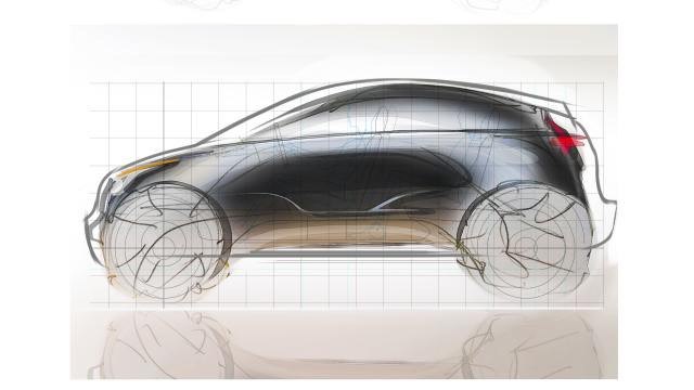 Диплом Tesla Electric SUV Sketch