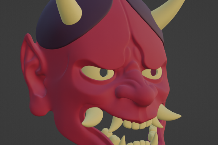 Маска японского демона