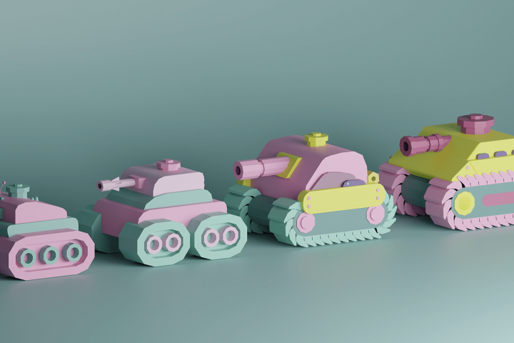 Танчики для VR игры Tank Mania