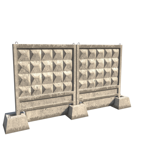 Секция бетонного забора