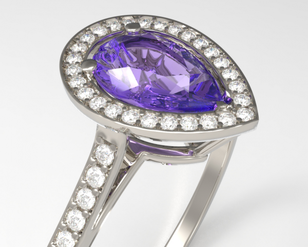 Golden tanzanite ring