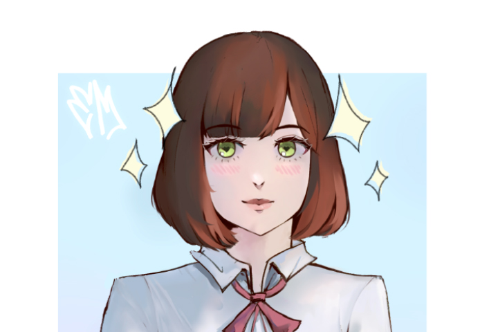 рисунок аниме девушки