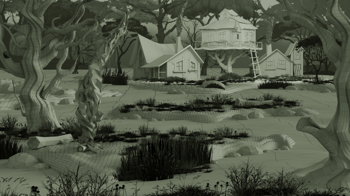 Сцена с лоуполи