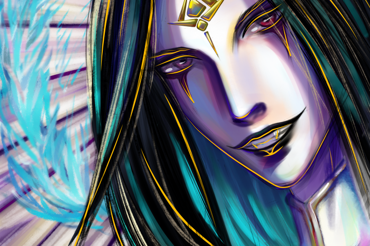 Арт персонажа по игре "Onmyoji"