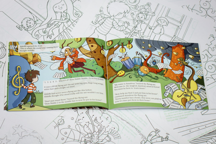Разворот книги "Я могу играть на пианино"