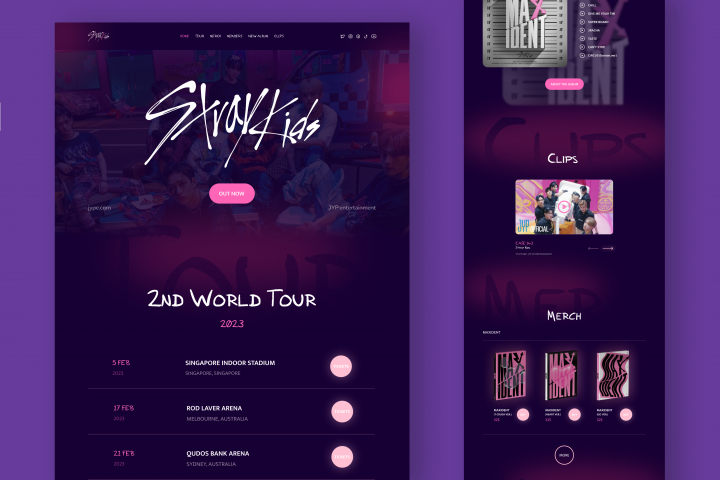 Промо-сайт для музыкальной группы