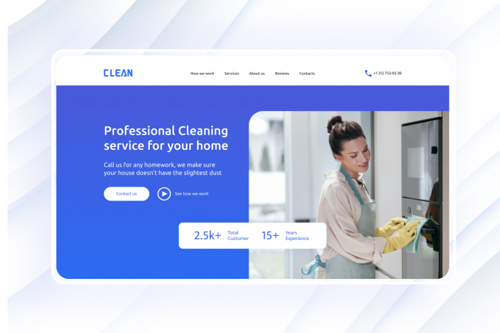 Лендинг для клининговой компании