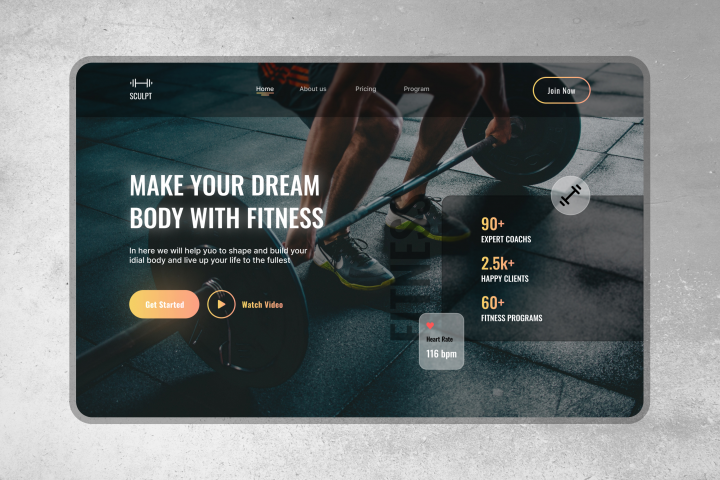 Сайт для компании по фитнесу