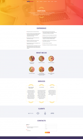 Верстка лэндинга для компании Webgrac