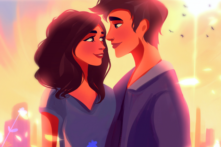 Сюжетная иллюстрация в стиле комикс