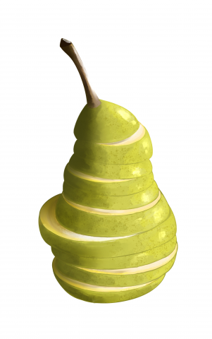 Иллюстрация реализм Еда/груша