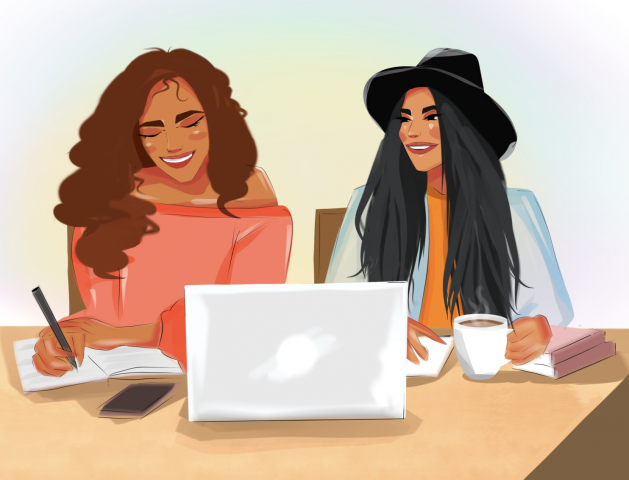 Сюжетная иллюстрация в стиле комикс