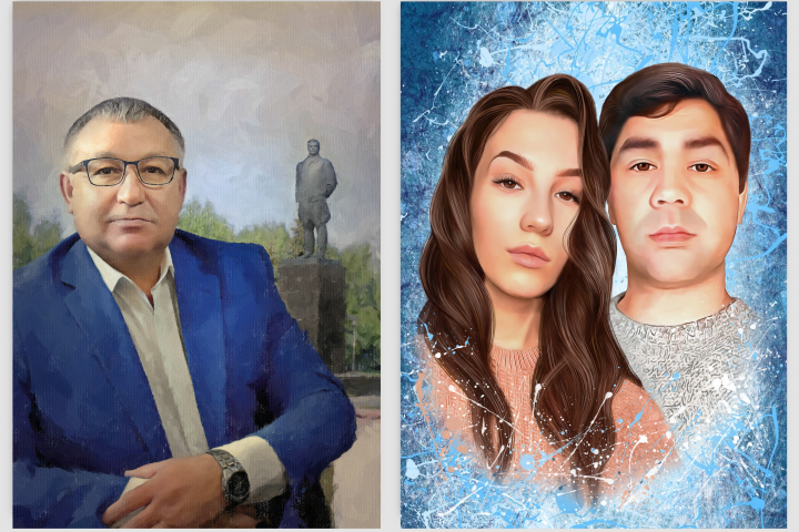 Портреты для печати на холсте