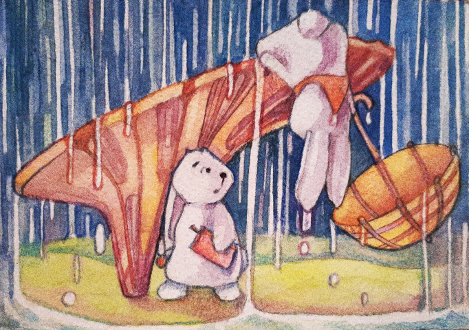 "Внезапный дождь" из серии "Жизнь кроликов"