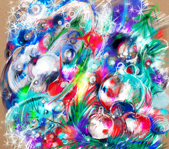 Graphic abstract Christmas illustration