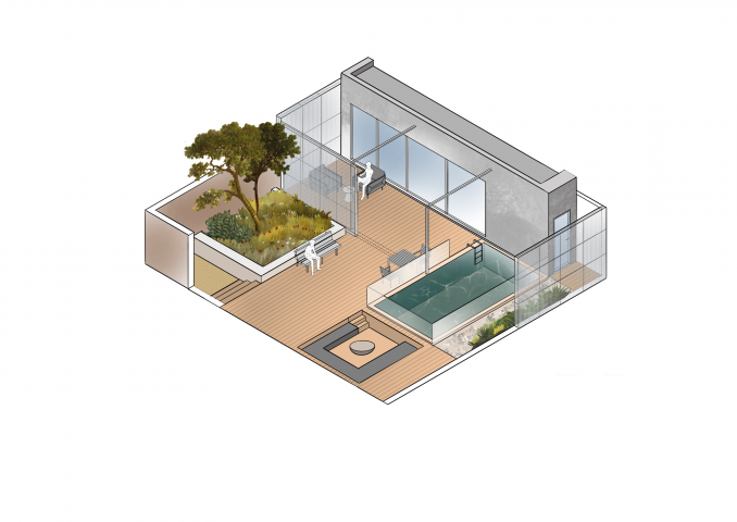 Экстерьер в аксонометрии