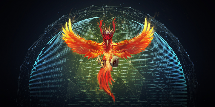 Иллюстрация для сайта криптовалюты Phoenix