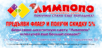 Новогодний флаер для детского магазина "Лимпопо"