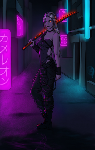 Цири во вселенной Киберпанка