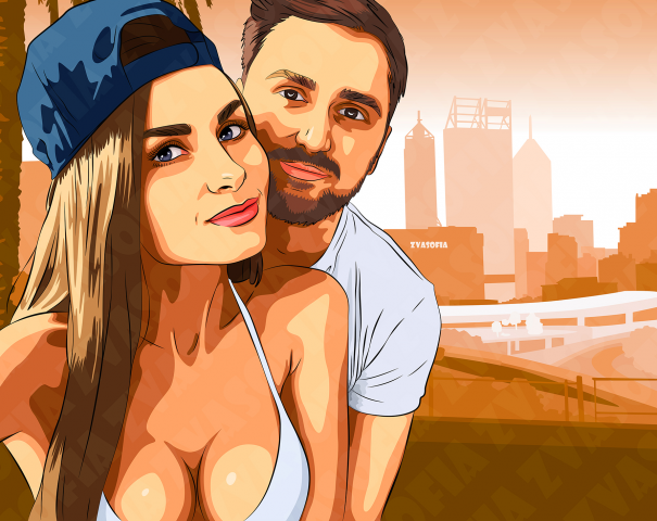 Портрет в стиле GTA