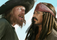 Барбосса и Джек Воробей
