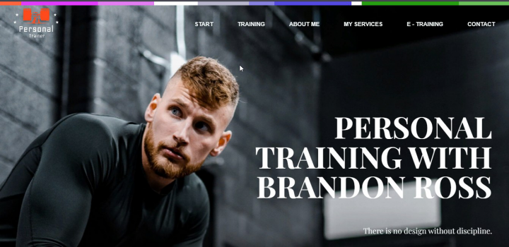 Фитнес тренер стильный дизайн