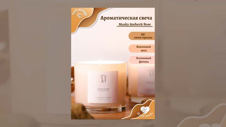 Карточка свечи для Wildberries