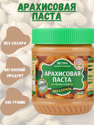 Инфографика арахисовая паста