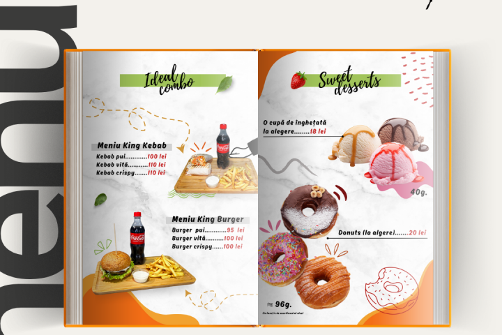Graphic Design for the menu