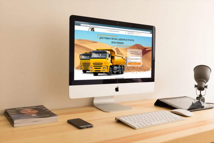 сайт каталог для компании по доставке щебня и грунта всех видов.