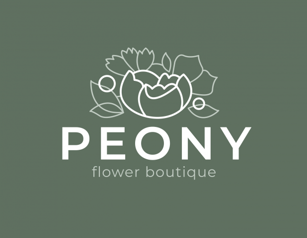 Логотип Цветочной студии Peony