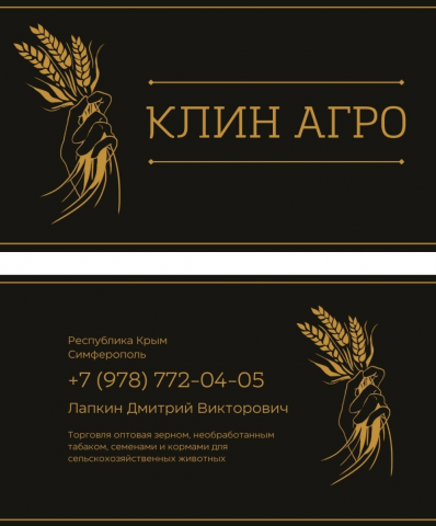 Визитка «КЛИН АГРО»