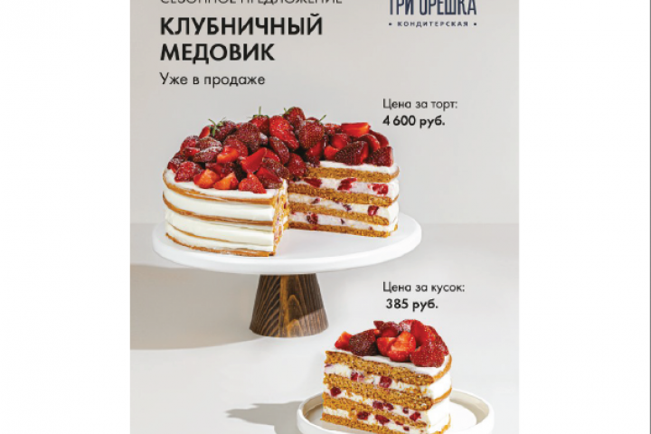 Инфографика для кондитерской "Три орешка"