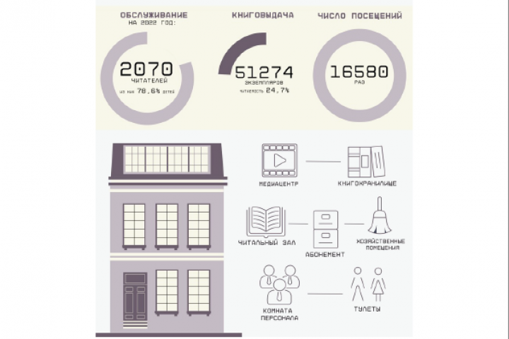 Инфографика про библиотеку