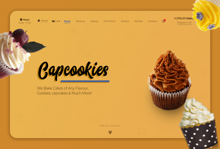 Дизайн сайта кондитерского магазина